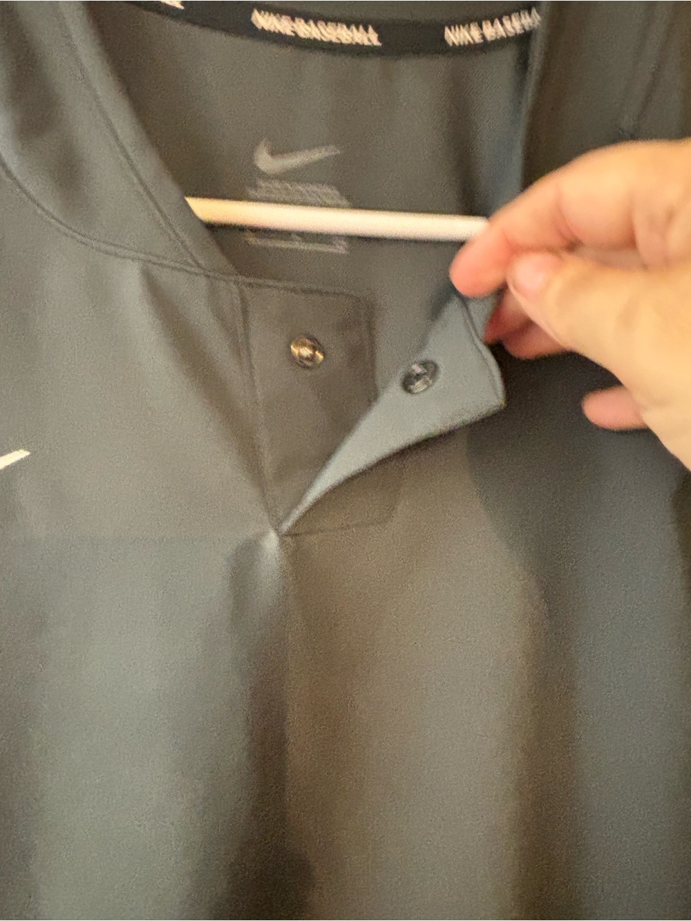 Nike Men's Gray Snap-Front Athletic Polo